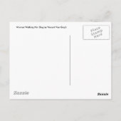 Frau, die ihren Hund durch Vincent Van Gogh spazie Postkarte (Rückseite)