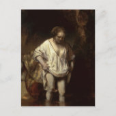 Frau, die in einem Strom, 1654 badet Postkarte (Vorderseite)