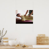 Frau, die Massage #1 erhält Poster (Küche)