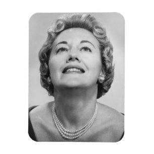 Frau, die oben schaut magnet