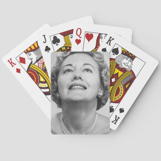 Frau, die oben schaut spielkarten (Rückseite)