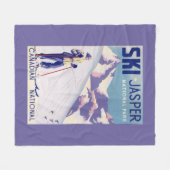 Frau, die offenes Steigungs-Plakat aufwirft Fleecedecke (Vorderseite (Horizontal))