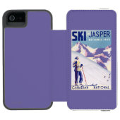 Frau, die offenes Steigungs-Plakat aufwirft Incipio iPhone Geldbeutel-Hülle (Folio Geöffnet)