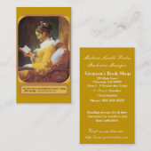 Frau, die regelmäßige Visitenkarte liest (Vorne/Hinten)