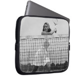 Frau, die Tennis spielt Laptopschutzhülle (Vorne Rechts)