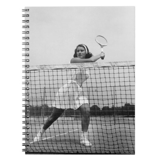 Frau, die Tennis spielt Notizblock (Vorderseite)