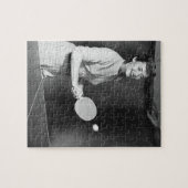 Frau, die Tischtennis spielt Puzzle (Horizontal)