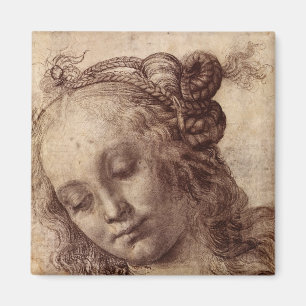 Frau, die unten schaut magnet