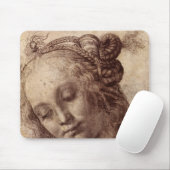 Frau, die unten schaut mousepad (Mit Mouse)