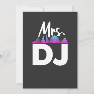 Frau Dj Ehefrau Disc Jockey Einladung