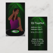 Frau DJ-Visitenkarten Visitenkarte (Vorne/Hinten)