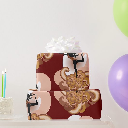 Frau Doing Yoga Geschenkpapier