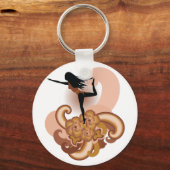 Frau Doing Yoga Schlüsselanhänger (Vorderseite)