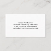 Frau Doing Yoga Visitenkarte (Rückseite)