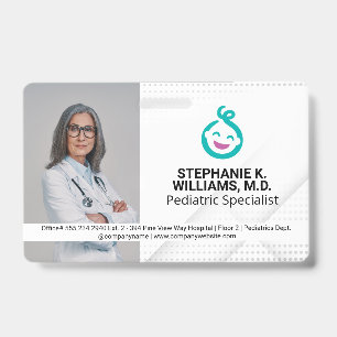 Frau Doktor Pediatrie Baby Logo Ausweis