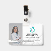 Frau Doktor | Pediatrie Baby Logo Ausweis (Vorderseite mit Clip)