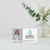 Frau Doktor | Pediatrie Baby Logo Visitenkarte (Stehend Vorderseite)