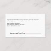 Frau Doktor | Pediatrie Baby Logo Visitenkarte (Rückseite)