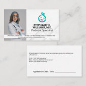 Frau Doktor | Pediatrie Baby Logo Visitenkarte (Vorne/Hinten)