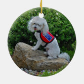 Frau Dolly MaltiPoo Keramik Ornament (Hinten)