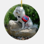 Frau Dolly MaltiPoo Keramikornament (Hinten)