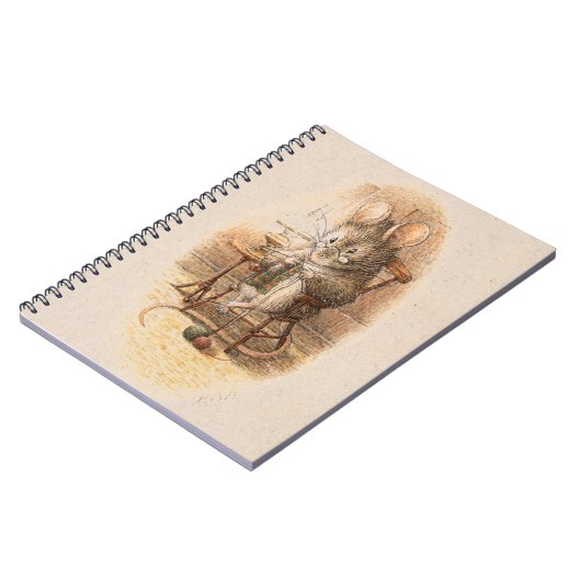 Frau Dormouse Knitting Notizblock (Linke Seite)