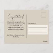 Frau Dr. Funny Abschluss Postkarte (Rückseite)