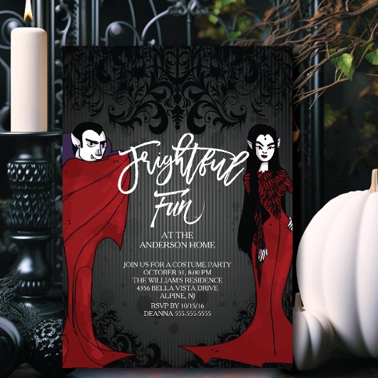 Frau Dracula Costume Halloween-Party Einladung