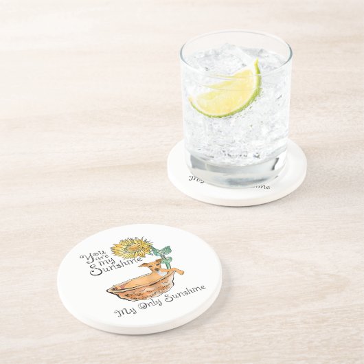 Frau, du bist mein Sonnenschein, Italienischer Win Getränkeuntersetzer (Seite)