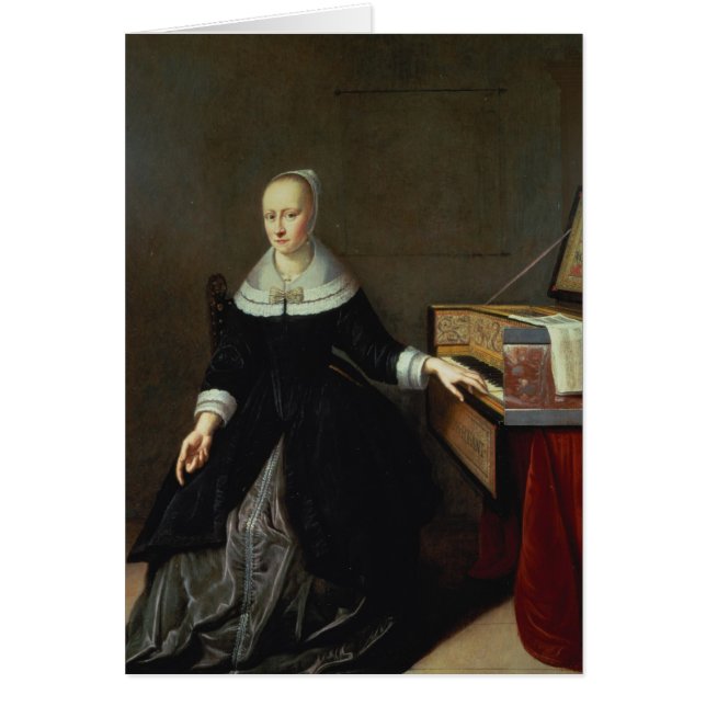 Frau durch einen Virginal (Vorne)