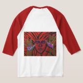Frau durchbricht Wand T-Shirt (AblageHinten)