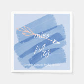 Frau Dusky Blue Paint Swash Serviette (Vorderseite)