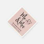 Frau Dusty Blush Serviette (Ecke)