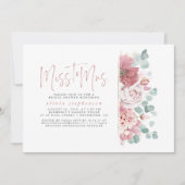 Frau Dusty Pink Brautparty Einladung (Vorderseite)