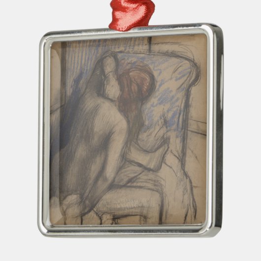 Frau Edgar Degass |, die ihr Haar trocknet Ornament Aus Metall (Links)