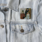 Frau Edgar Degass | mit zwei kleinen Mädchen Button (Beispiel)