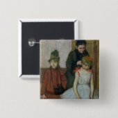 Frau Edgar Degass | mit zwei kleinen Mädchen Button (Vorne & Hinten)