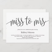 Frau EDITABLE COLOR Junggeselinnen-Abschied Einladung (Vorne/Hinten)