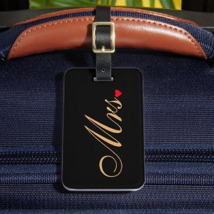 Frau Ehefrau Braut Hochzeit Paar Chic Elegant Reis Gepäckanhänger