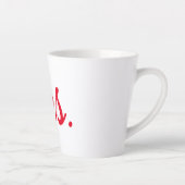 Frau Ehefrau Couple Monogram Red Bold Custom Milchtasse (Rechts)