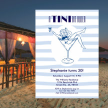 Frau ein bisschen älter Martini Thema 30. Geburtst