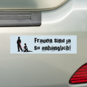 Frau ein der Leine Autoaufkleber (Auf Auto)