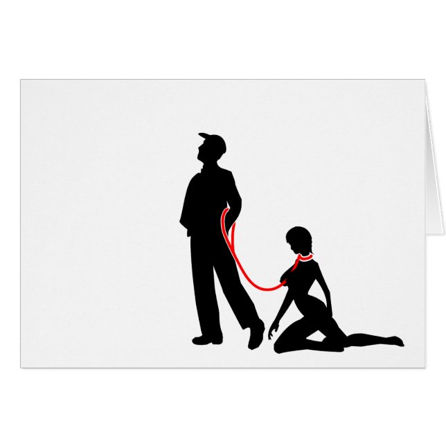 Frau ein der Leine - Böse Männer (Vorderseite (Horizontal))