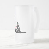 Frau ein der Leine - Böse Männer Mattglas Bierglas (VorderseiteRechts)