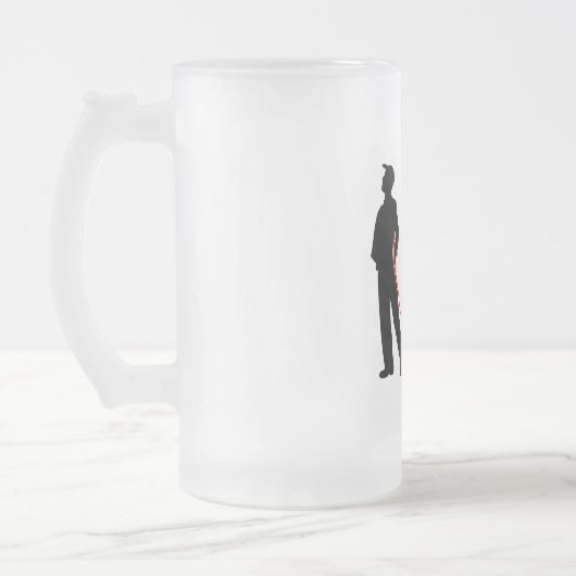 Frau ein der Leine - Böse Männer Mattglas Bierglas (Links)