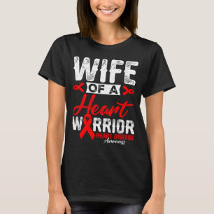 Frau eines Herzens Kriegers Herzkrankheit Rotes Ba T-Shirt