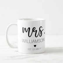 Frau Elegant Individuelle Name Wedding New Couple