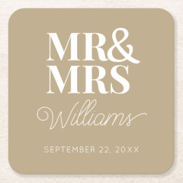 Frau Elegant Probe Engagement Party Classic Rechteckiger Pappuntersetzer