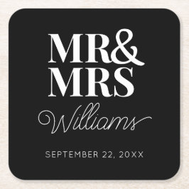 Frau Elegant Probe Engagement Party Classic Rechteckiger Pappuntersetzer