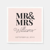 Frau Elegant Probe Verlobung Moderne Hochzeit Serviette (Vorderseite)